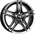 Диск КиК КС618 Омаха (алмаз черный) 5х13 4x98 ET35 D58.6